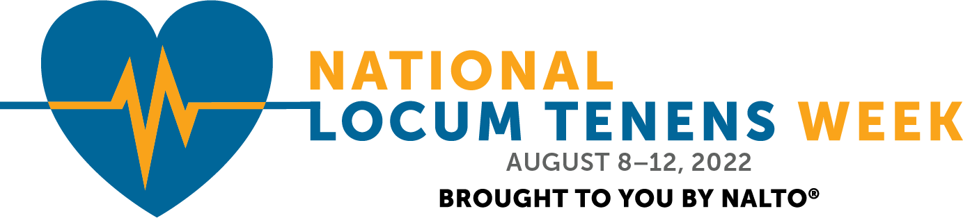 2022 National Locum Tenens Week logo horizontal with dates